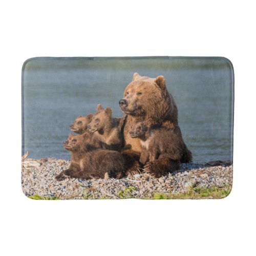 Cutest Baby Animals  Mother Bear  Cubs Bath Mat