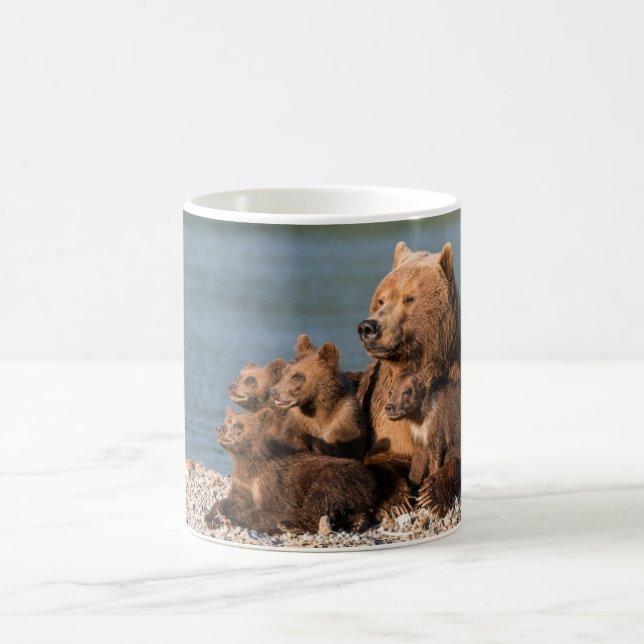 Cutest Baby Animals | Mother Bear & Cubs Coffee Mug (Center)