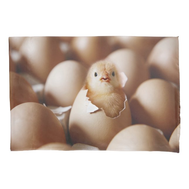 Cutest Baby Animals | New Baby Chick Pillow Case (Front)
