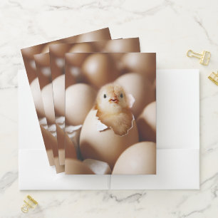 Cutest Baby Animals New Baby Chick Pocket Folder
