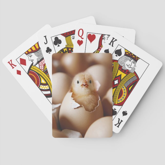 Cutest Baby Animals | New Baby Chick Poker Cards (Back)