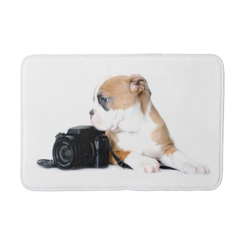 Cutest Baby Animals  Old Tyme British Bulldog Bath Mat