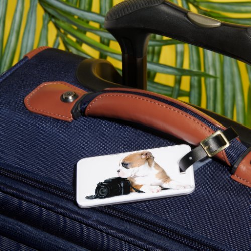 Cutest Baby Animals  Old Tyme British Bulldog Luggage Tag