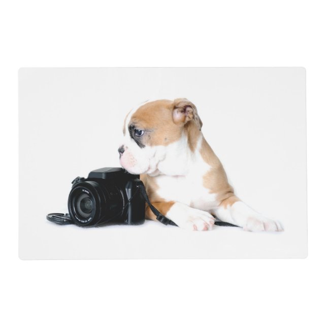 Cutest Baby Animals | Old Tyme British Bulldog Placemat (Front)