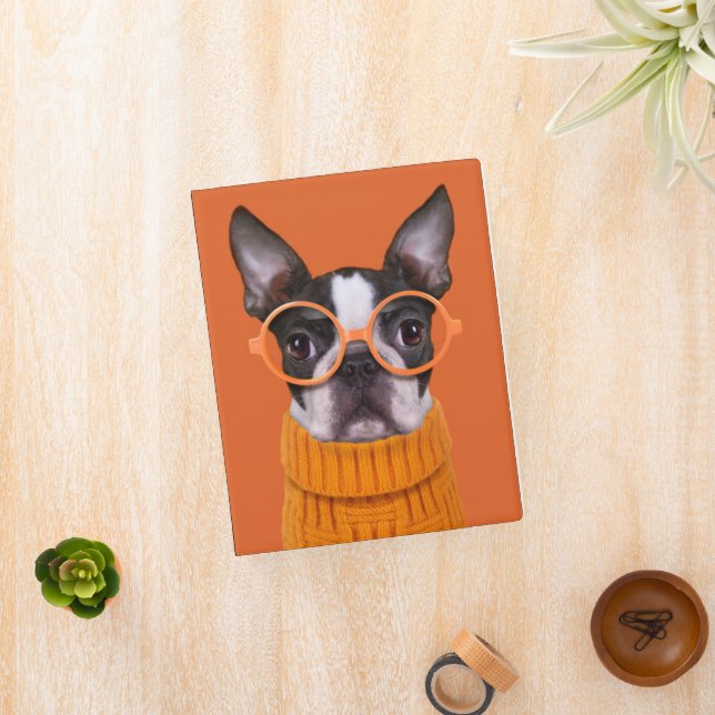 Cutest Baby Animals | Orange Boston Terrier Mini Binder (InSitu)