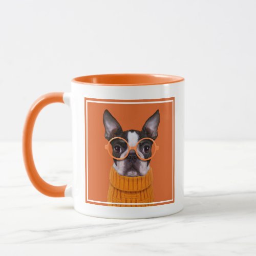 Cutest Baby Animals  Orange Boston Terrier Mug