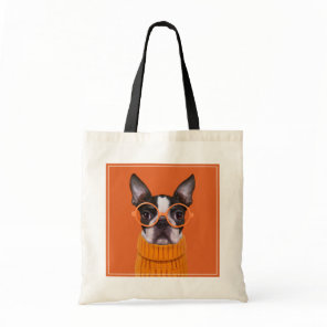 Cutest Baby Animals | Orange Boston Terrier Tote Bag