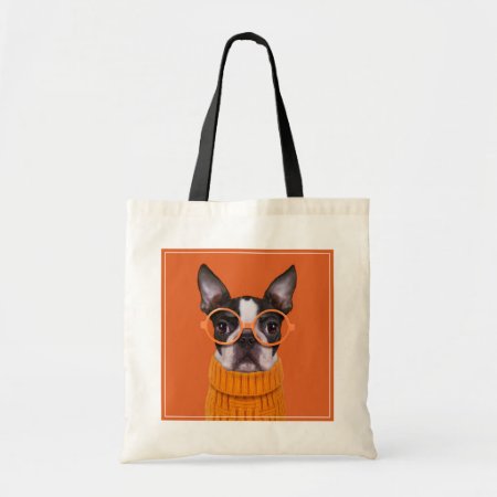 Cutest Baby Animals | Orange Boston Terrier Tote Bag