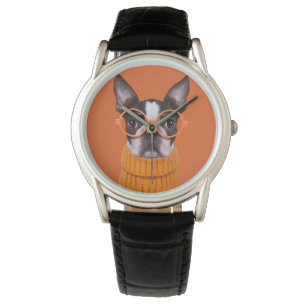 Cutest Baby Animals Orange Boston Terrier Watch