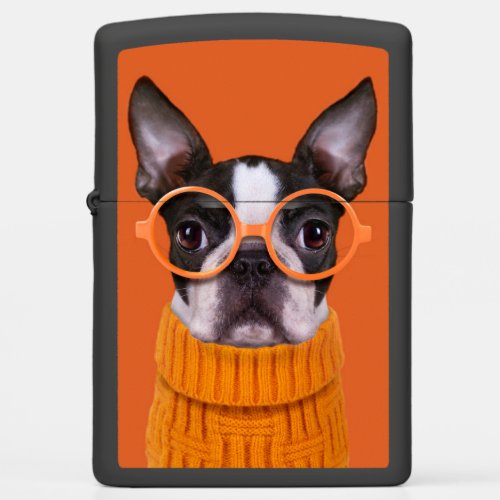 Cutest Baby Animals  Orange Boston Terrier Zippo Lighter