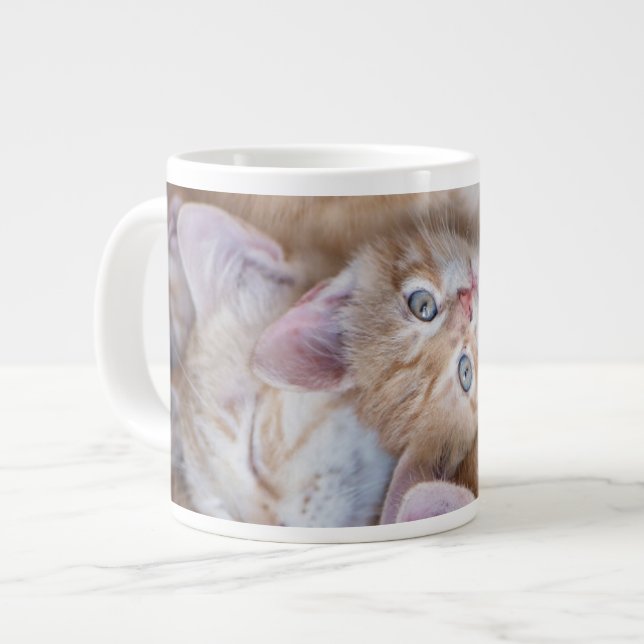 Cutest Baby Animals | Orange Kitten Pile Giant Coffee Mug (Front Left)