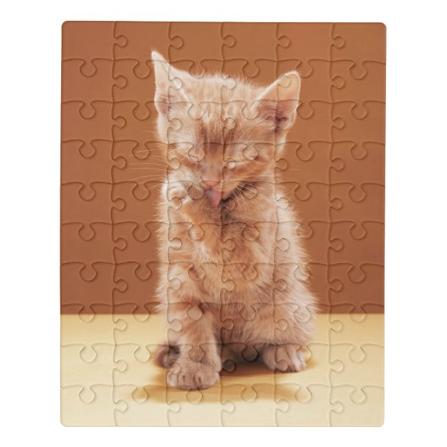 Cutest Baby Animals | Orange Tabby Kitten Jigsaw Puzzle (Puzzle Vertical)
