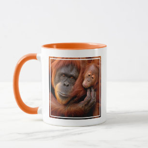 Cutest Baby Animals Orangutan Mom & Baby Mug