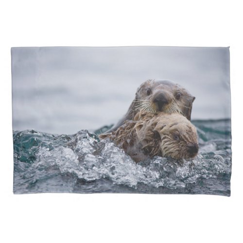 Cutest Baby Animals  Otter Baby  Mother Pillow Case