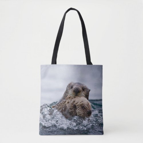 Cutest Baby Animals  Otter Baby  Mother Tote Bag