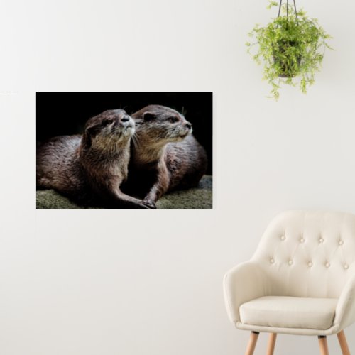 Cutest Baby Animals  Otters Holding Hands Foam Board