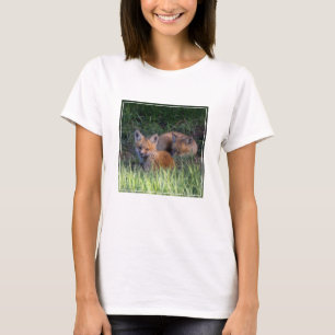 Cutest Baby Animals   Pair of Red Fox Kit Siblings T-Shirt