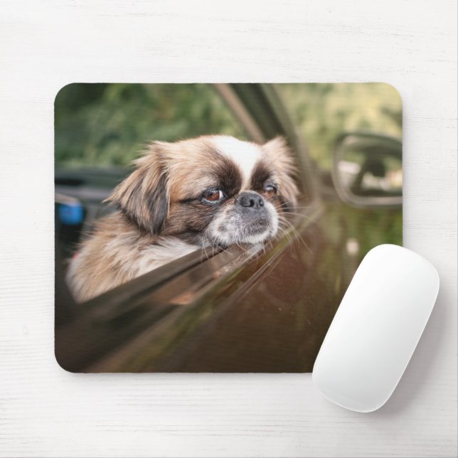 Cutest Baby Animals | Pekingese Puppy in Car Mouse Pad (With Mouse)