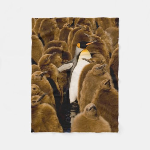 Cutest Baby Animals  Penguin Among Youngsters Fleece Blanket