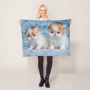 Cutest Baby Animals Persian Calico Kitten Fleece Blanket
