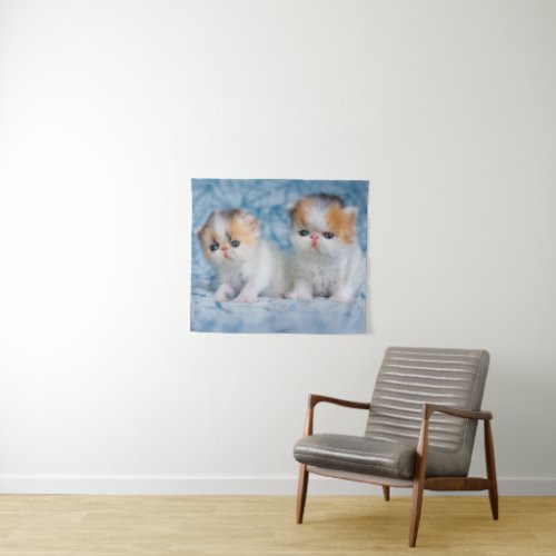 Cutest Baby Animals  Persian Calico Kitten Tapestry