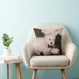 Cutest Baby Animals Pile of Puppies Throw Pillow
