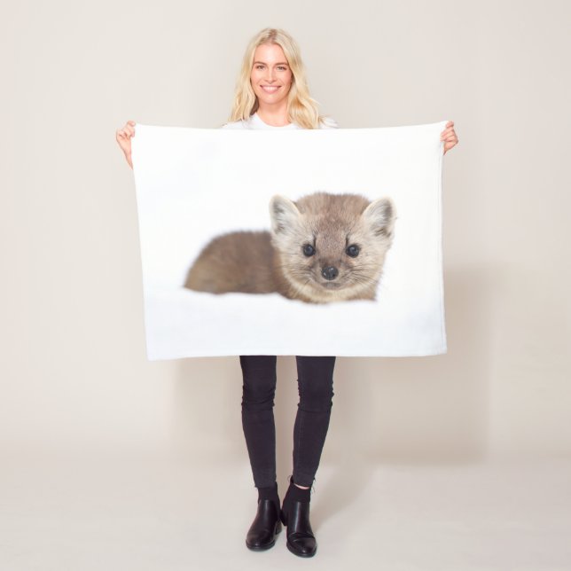 Cutest Baby Animals | Pine Marten Fleece Blanket (In Situ)