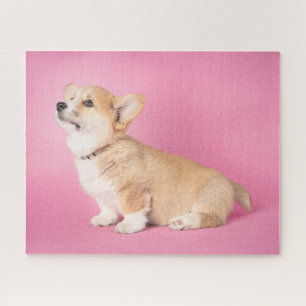 Cutest Baby Animals Pink Corgi Puppy Jigsaw Puzzle