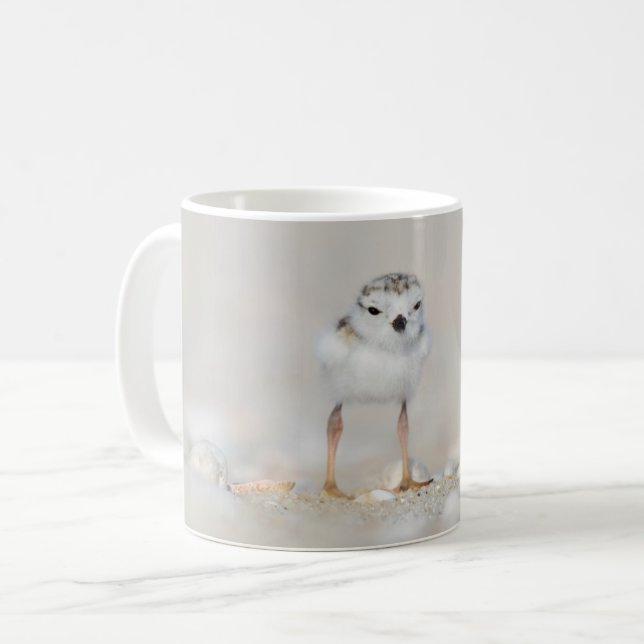 Cutest Baby Animals | Piping Plover Chick Coffee Mug (Front Left)