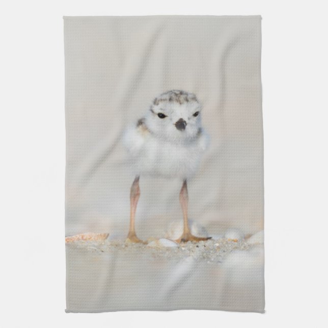 Cutest Baby Animals | Piping Plover Chick Kitchen Towel (Vertical)