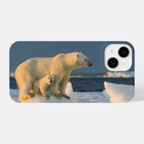 Cutest Baby Animals  Polar Bear Cub  Mother iPhone 14 Case