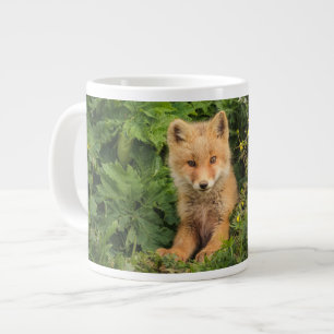 Cutest Baby Animals   Red Fox at Umnak Alaska Giant Coffee Mug