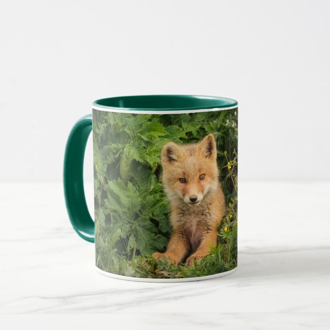 Cutest Baby Animals | Red Fox at Umnak Alaska Mug (Front Left)