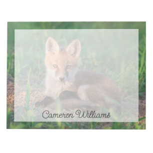 Cutest Baby Animals Red Fox Kit Relaxing Notepad