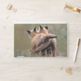 Cutest Baby Animals Red Fox Kits Locking Tails HP Laptop Skin
