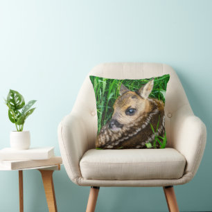 Cutest Baby Animals Roe Deer Baby Throw Pillow