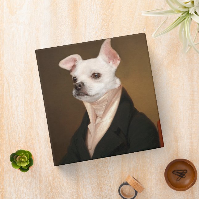 Cutest Baby Animals | Royal Chihuahua Portrait 3 Ring Binder (In Situ)