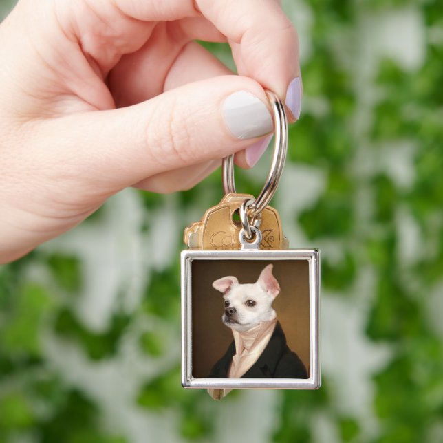 Cutest Baby Animals | Royal Chihuahua Portrait Keychain (Hand)