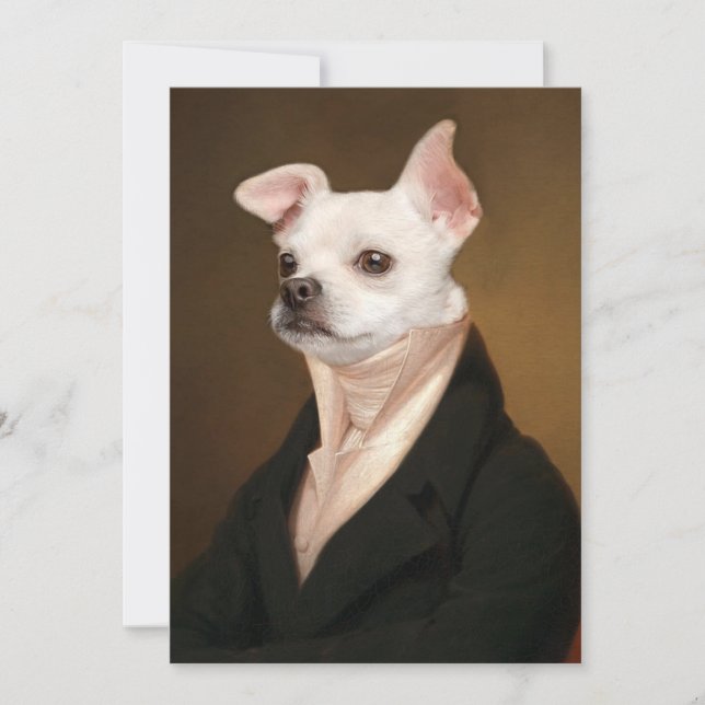 Cutest Baby Animals | Royal Chihuahua Portrait Thank You Card (Front)