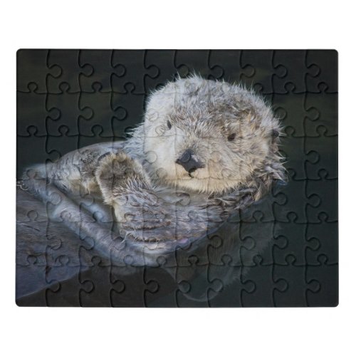 Cutest Baby Animals  Sea Otter Floating Jigsaw Puzzle