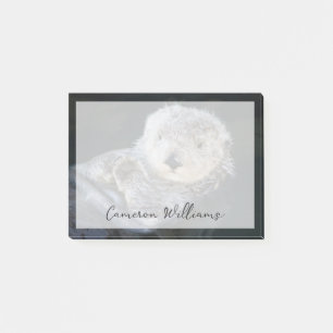 Cutest Baby Animals   Sea Otter Floating Post-it Notes