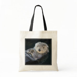 Cutest Baby Animals | Sea Otter Floating Tote Bag
