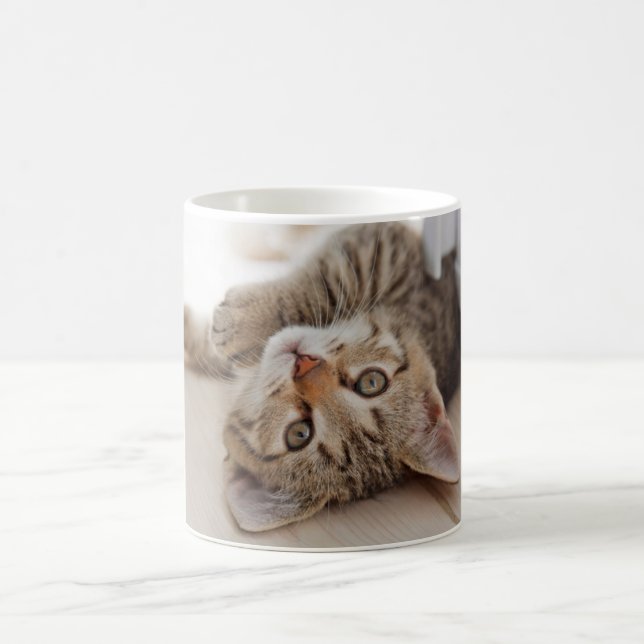Cutest Baby Animals | Shorthair Tabby Kitten Coffee Mug (Center)