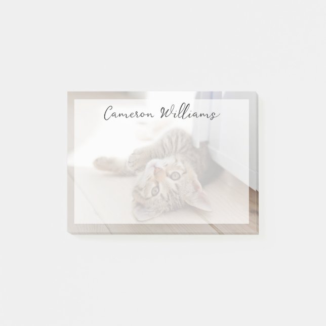 Cutest Baby Animals | Shorthair Tabby Kitten Post-it Notes (Front)