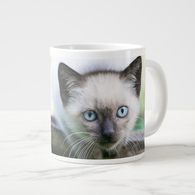 Cutest Baby Animals | Siamese Kitten 2 Giant Coffee Mug (Front Right)