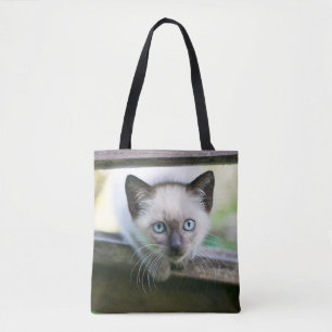Cutest Baby Animals Siamese Kitten Tote Bag