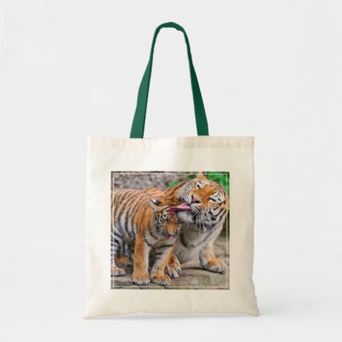 Cutest Baby Animals  Siberian Tiger Family Tote Bag