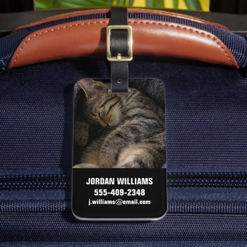 Cutest Baby Animals | Sleeping Tabby Cat Luggage Tag
