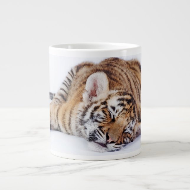 Cutest Baby Animals | Sleepy Baby Tiger Cub Giant Coffee Mug (Front)