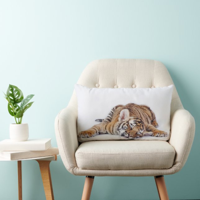 Cutest Baby Animals | Sleepy Baby Tiger Cub Lumbar Pillow (Chair)